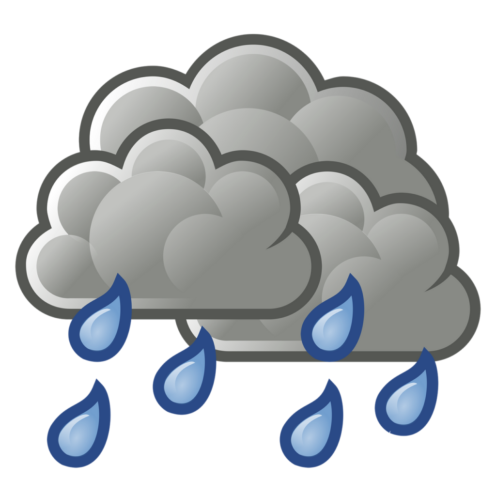 Raining cloud png sticker, transparent