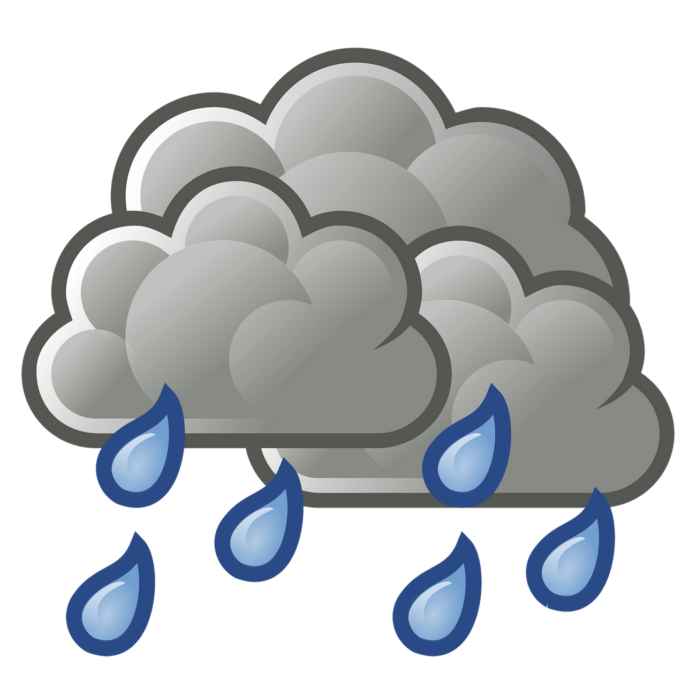 Raining cloud png sticker, transparent